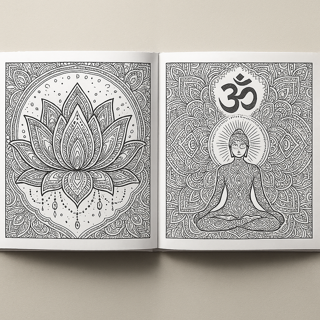 Mandala Meditation Coloring Book - 50 Sacred Yoga Designs for Stress Relief, Mental Peace & Mindful Relaxation
