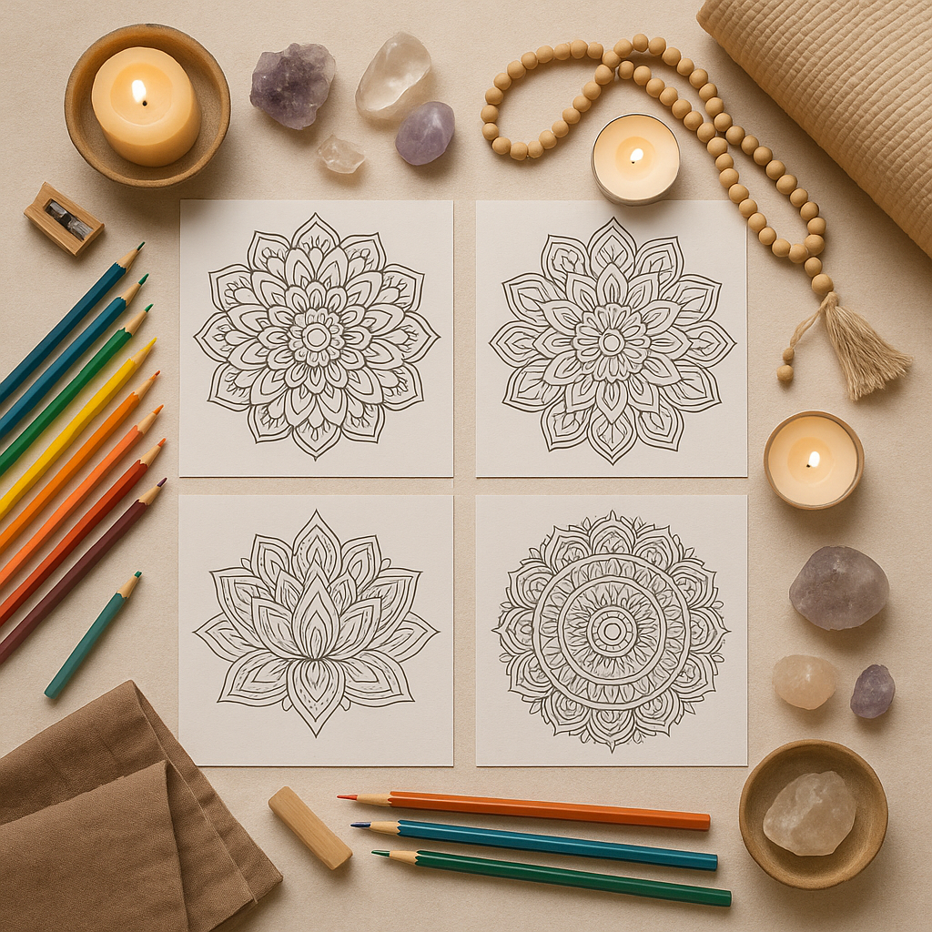 Mandala Meditation Coloring Book - 50 Sacred Yoga Designs for Stress Relief, Mental Peace & Mindful Relaxation