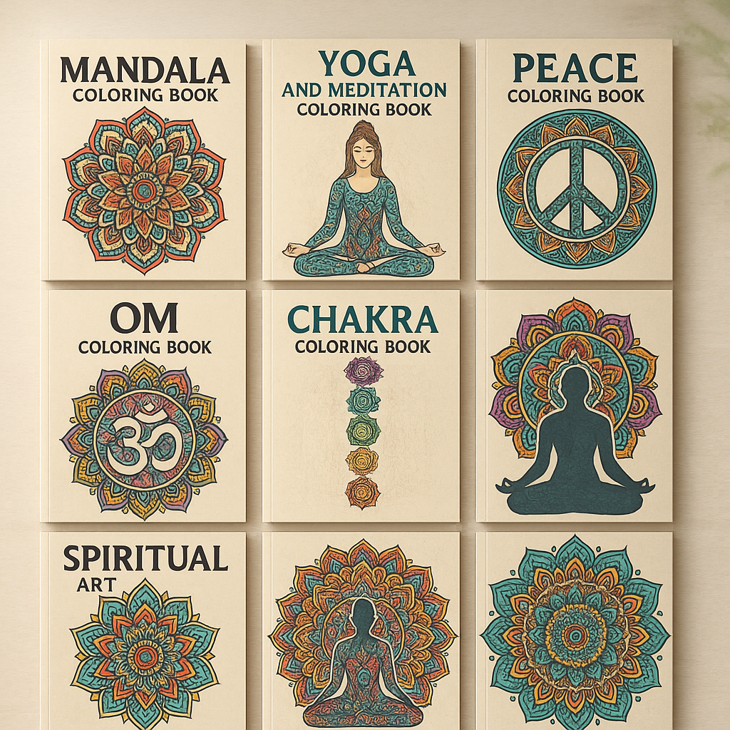 Mandala Meditation Coloring Book - 50 Sacred Yoga Designs for Stress Relief, Mental Peace & Mindful Relaxation