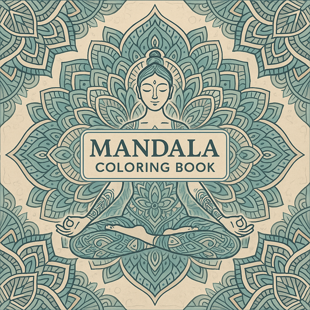 Mandala Meditation Coloring Book - 50 Sacred Yoga Designs for Stress Relief, Mental Peace & Mindful Relaxation