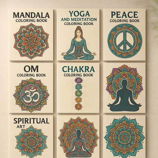 Mandala Meditation Coloring Book - 50 Sacred Yoga Designs for Stress Relief, Mental Peace & Mindful Relaxation